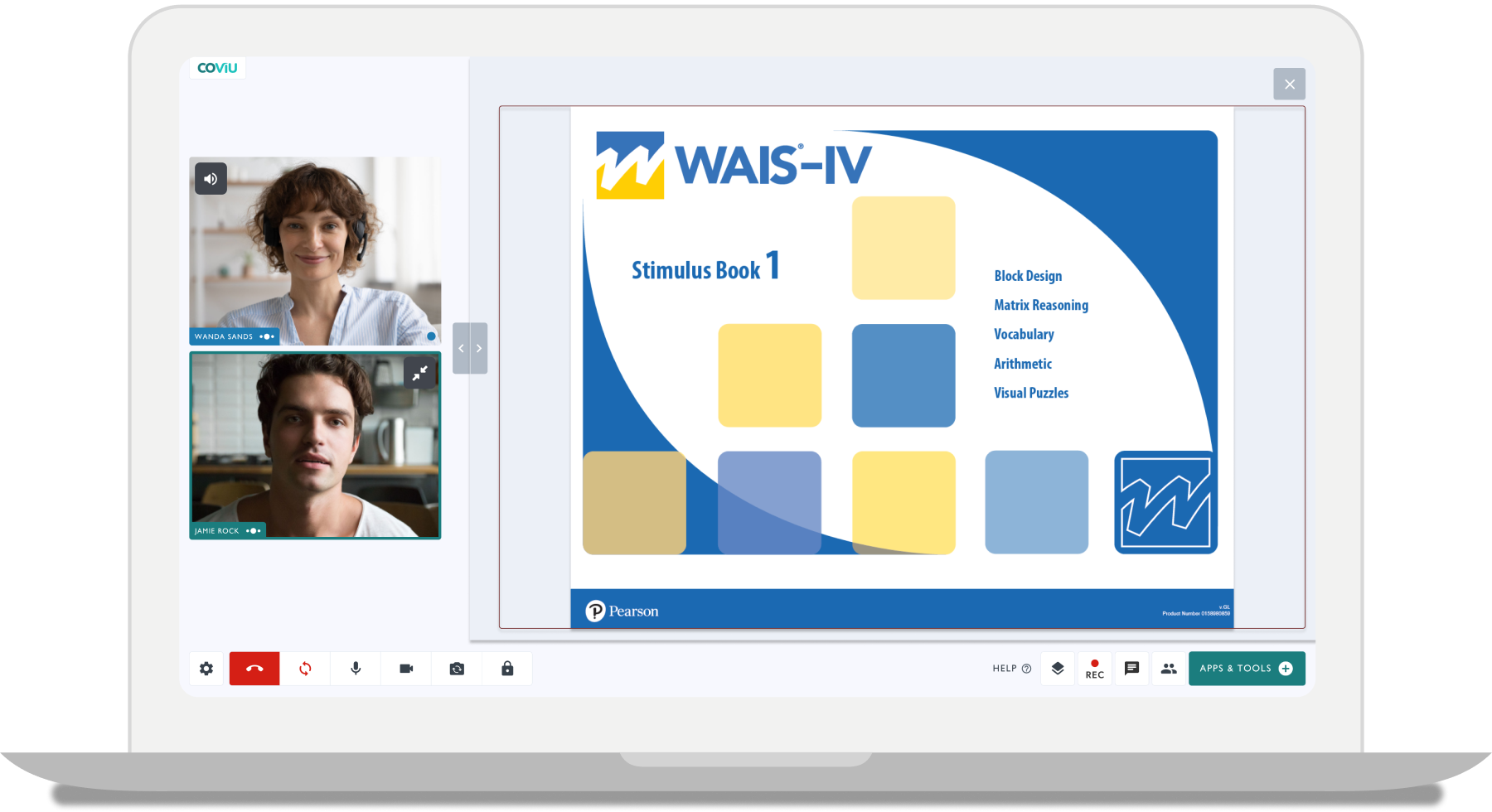 American WAIS-V Laptop Interface