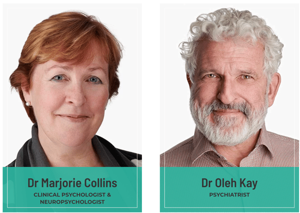Dr Marjorie Collins and Dr Oleh Kay