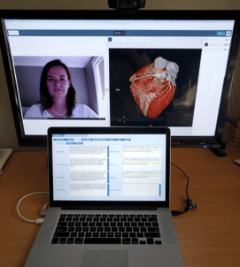 Coviu video consultation laptop setup