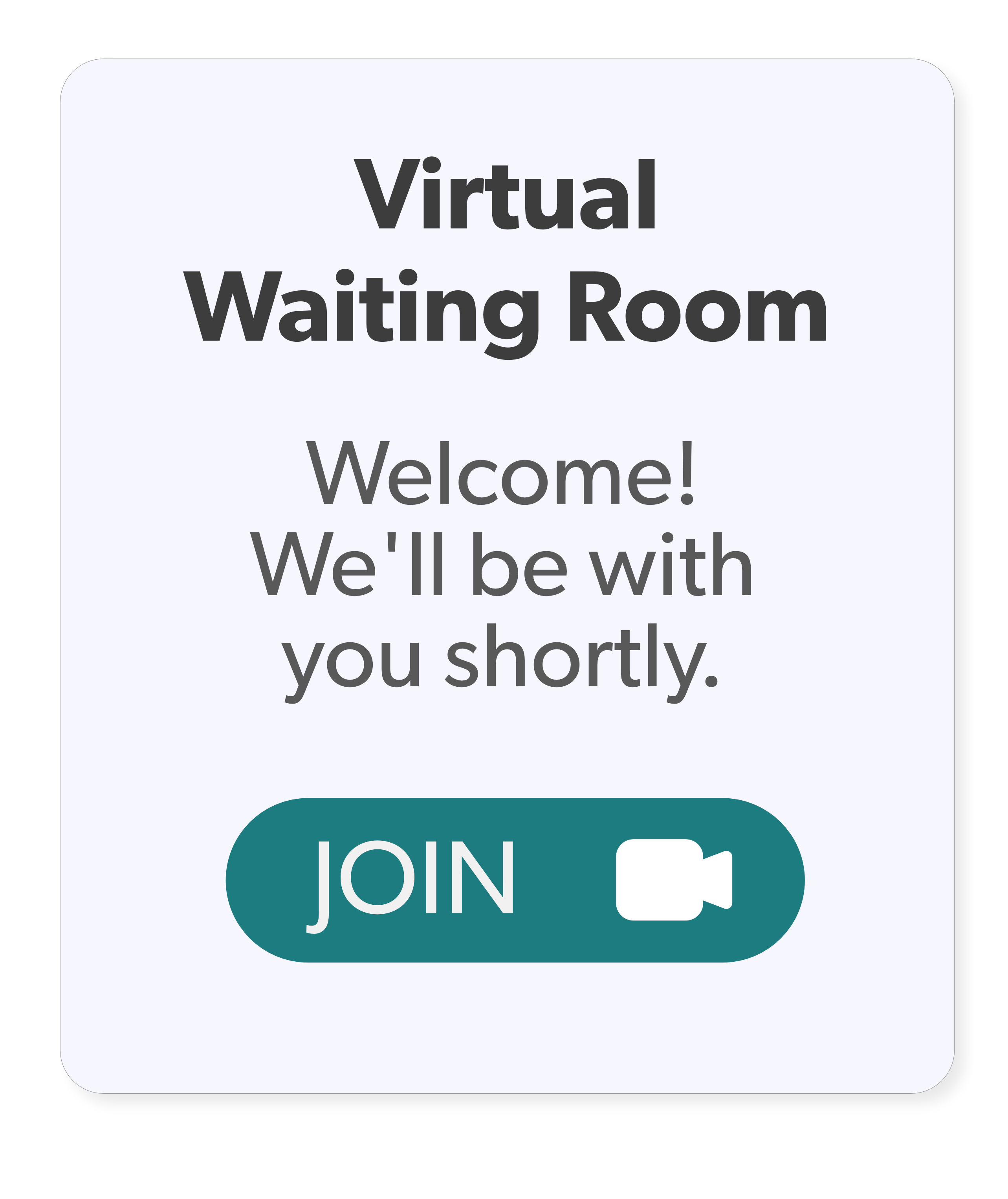 Virtual Waiting Room Welcome