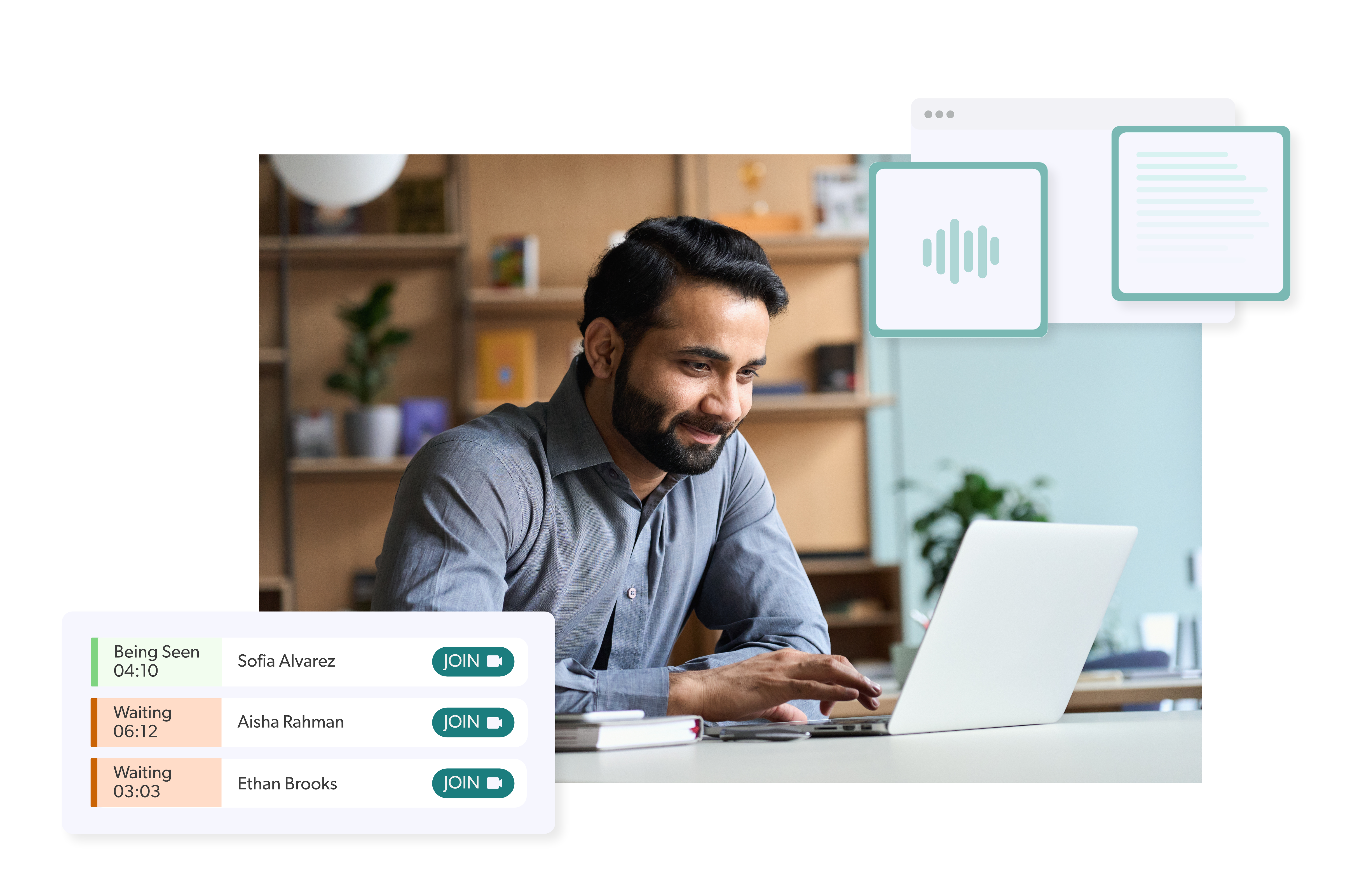 Waiting in Queue & AI Scribe (Flat)