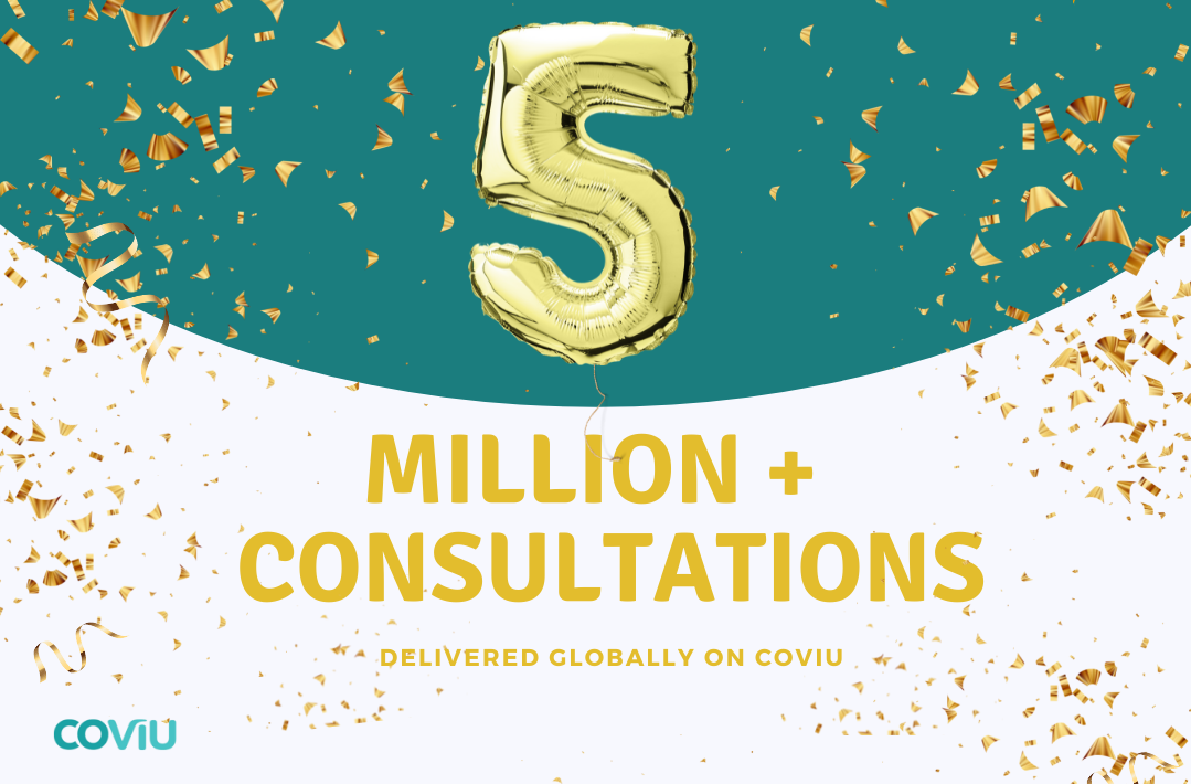 5 MILLION+ consultations delivered globally via Coviu!