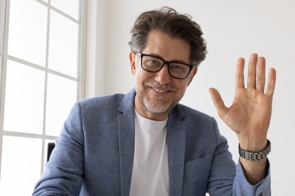A doctor on a Coviu video consult