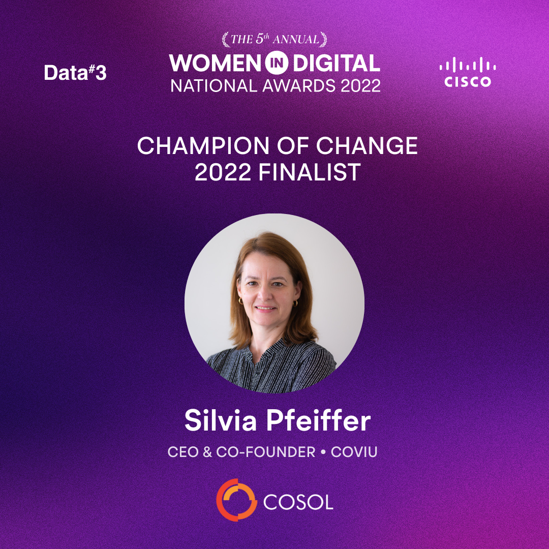 Silvia Pfeiffer Finalist in 2022 Women in Digital Awards!